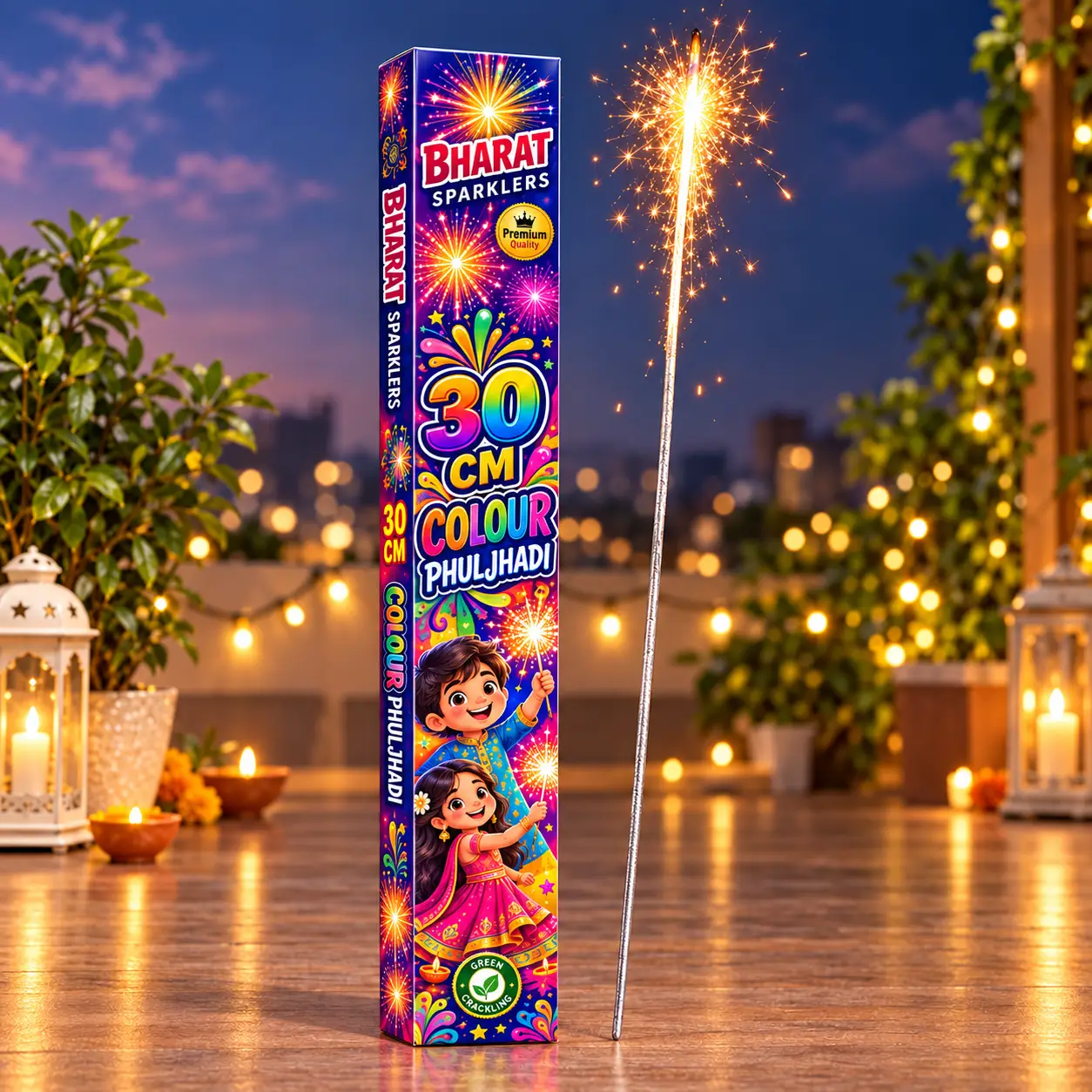 30 cm colour sparkeler (1) 30 NO (Colour) 25pcs - Image 1
